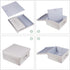 Set of 3 Light Grey Collapsible Storage Bins with Lid, Stylish Closet Organizers for DVD Storage (14.2" L x 12.6" W x