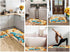 Sunflower Kitchen Rugs Decor Set of 2, Retro Style Non-Slip Kitchen Mat with Rubber Backing