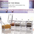 V·RESOURCING Clear Seasoning Box, 5 Pieces Clear Storage Container for Spice, Salt, Sugar, Condiment Jars with Spoons
