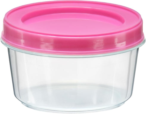 DecorRack 4 Pack 8 Oz Plastic Food Storage Containers with Screw Lids for Snacks, Travel, and Art Crafts