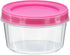 DecorRack 4 Pack 8 Oz Plastic Food Storage Containers with Screw Lids for Snacks, Travel, and Art Crafts