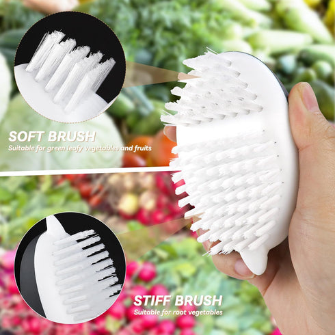yuntop (1 Pack Vegetable Brush Potato Scrubber Brush Non Slip Comfortable Fruit Cleaning Tools for Washing Fruit