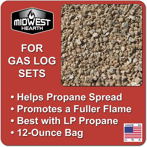 Vermiculite Granules for Gas Logs by Midwest Hearth - 12 oz Bag