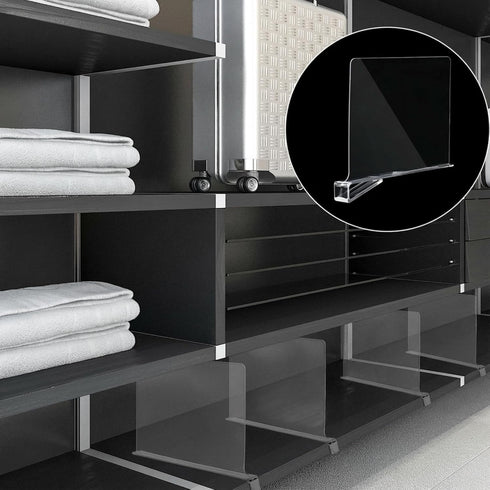 8 Closet Closet Boao Pcs Shelf Dividers for Organization Acrylic Clear Shelf Divider Purse Organizer Handbag Separator