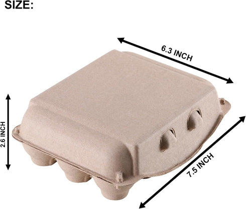 LayHyand 30 Pack, Dozen 3x4 12 Count Vintage Egg Cartons Blank Natural Paper Pulp Square Egg Cartons Eggs, Classical