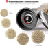 Premium Salt and Pepper Grinder Set with Stand - Stainless Steel Manual Spice Adjustable Coarseness (Pack of 2)