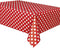 Royal7 2 Pack Red Polka Dot Plastic Tablecloth, Rectangle 54"x108"