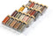 Spice Drawer Organizer 4 Tier, Acrylic Seasoning Organizer Rack, Clear Spice Rack Tray, Expandable from 9" to 18" (Jars