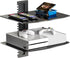 WALI Floating TV Shelf, 2 Tier Glass Projector Shelf for DVD Players,