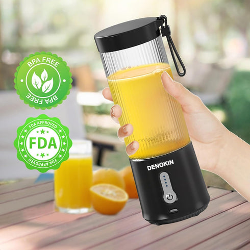 Portable Blender, Personal Size USB Rechargeable Mini Blender for Smoothies and Shakes, Stronger Motor Household