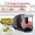 Processor,1.5 Liebe&Lecker Mini Food Cup Mini Chopper for Cutting Vegetable, Garlic,Onion and Meat