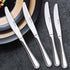 Dinner Knife Set, 4 Pieces Stainless Steel Butter Knives, Silver