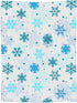 Perinsto 80"X60" Christmas Winter Snowflakes Throw Blanket Ultra Soft Warm All Season Decorative Fleece Blankets