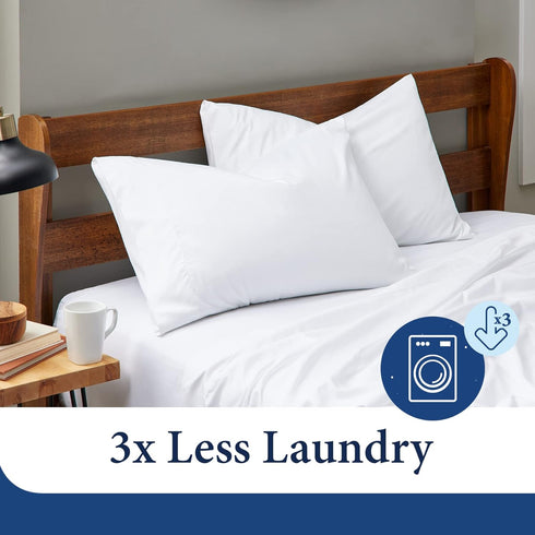 Cosy House Collection Set of 2 Luxury Cooling Pillow Cases - Standard, Silver, Breathable & Cooling with Envelope