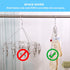Clothes Hanger with 10 Clips, Stainless Steel Laundry Drying Rack 6 Pack, Windproof Clip and Drip Hanger for Socks,