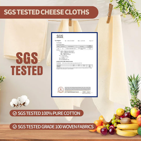 3Pcs 20x20 Inch,100 Hemmed 100% 56x42 Reusable Cheesecloth for Straining Grade Cheese Cloths Edges, Unbleached Cotton