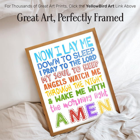 11x14 91 Jesus Christ Bible Verse Wall Art FRAMED - Christian Gifts for Kids - Nursery Decor - Toddler Room Decoration