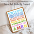 11x14 91 Jesus Christ Bible Verse Wall Art FRAMED - Christian Gifts for Kids - Nursery Decor - Toddler Room Decoration