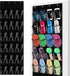 24 Pockets Hanging Shoe Organizer, Large Clear Pockets Over the Door for Closet Storage (Black)
