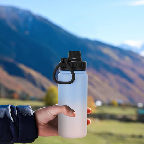 DOMICARE 16 oz Kids Water Bottle for School, Stainless Steel Double Wall Vacuum Insulated, Leakproof BPA Free