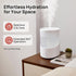 2.5L 25H Clarston Humidifiers for Bedroom, Cool Mist Humidifier with Essential Oils Diffuser and Nightlight, Top Fill