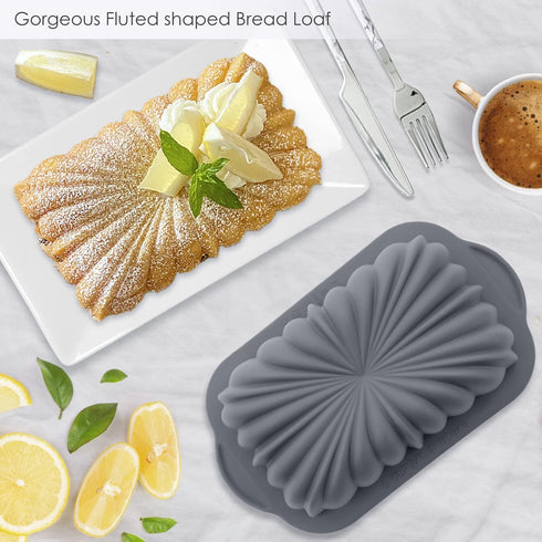 Silicone Bread Loaf Pan, Non-Stick Baking Mold with Metal Reinforced Frame for Homemade Bread, Long-Lasting Performance