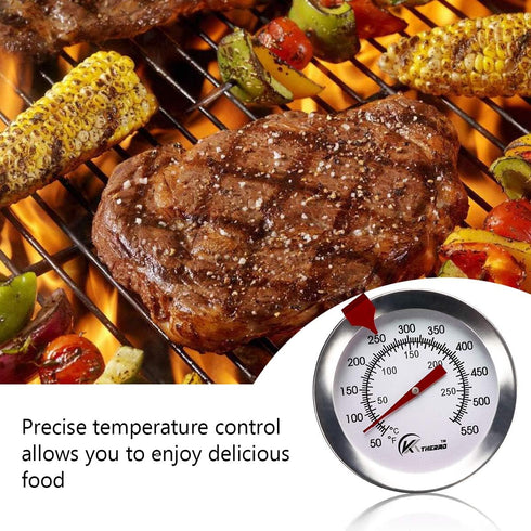 KT THERMO Deep Fry Thermometer with Instant Read,Dial Thermometer(2-Pack),12" Stainless Steel Stem Meat Cooking Thermometer,Best for Turkey,BBQ,Grill by KT THERMO