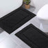 SHACOS Set of 2 Super Soft Black Bathroom Rugs, 32x20 inch Non Slip Washable Microfiber Bath Mats for Shower Tub