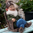 Wizard Gnome Drinking Coffee Garden Statue, 3D Polyresin Outdoor Sculpture, Garden Figurine Art Decoration