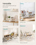 Set 2 3-Tier UKCS116W01 SONGMICS Display Risers, of Engineered Wood Perfume Organizer Stand, Cupcake Stand Holder