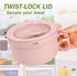 Yesland 4 Pack Soup Mug Containers with Lids, 28 oz Microwavable Ramen Bowl, Wheat Straw Noodle Cups, Green, Pink