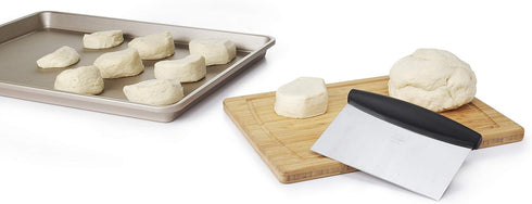 OXO Good Grips Stainless Steel Multi-Purpose Scraper & Chopper, Dough Cutter for Pizza, Bread and Cookie Dough