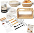 Nikkar Complete Sourdough Starter Kit with Bamboo Storage Rack Bread Baskets, 12