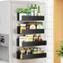 4 Pack Vetacsion Moveable Fridge Magnetic Spice Racks,Metal Black
