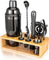 Semderm Black Cocktail Shaker Set, Premium 18/8 Stainless Steel Mixology Bartender Kit with