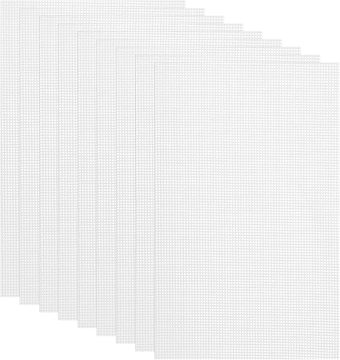 uxcell 13 x 20.9" Silicone Dehydrator Sheets, 9 Pcs Non-Stick Reusable Drying Mesh for Food Dehydrator, White