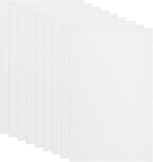 uxcell 13 x 20.9" Silicone Dehydrator Sheets, 9 Pcs Non-Stick Reusable Drying Mesh for Food Dehydrator, White