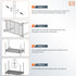 BestOffice 6-Shelf Adjustable Wire Shelving Unit, Metal Shelves, 11.8" D x 16.7" W x 63.6" H, Chrome