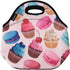 allydrew Insulated Neoprene Lunch Bag, Zipper Tote with Cupcakes Design