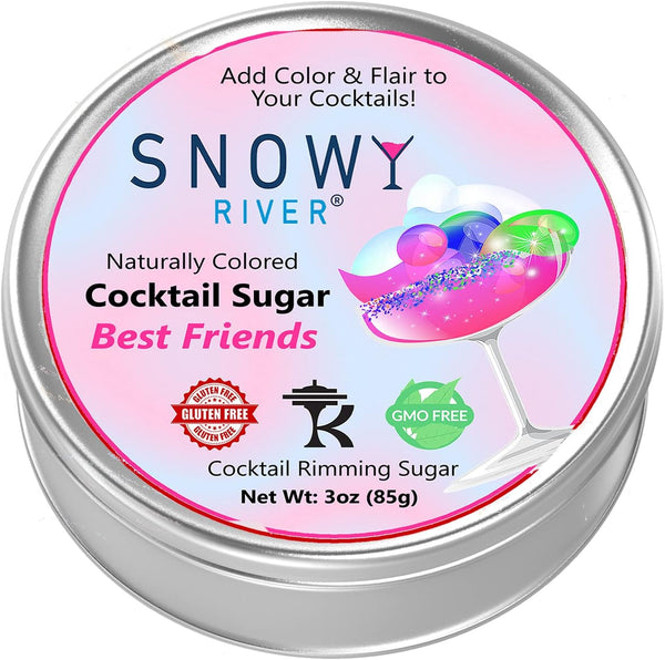 Snowy River Cocktail Sugar Rimmer Blends, Naturally Colored Sugar for Margaritas, Cocktails