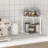 2 Countertop 7x7x8 Inch, Sezanrpt Tier Corner Organizer Shelf White Acrylic Bathroom Vanity Storage Organizer Corner