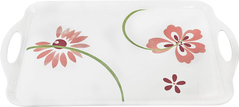Durable Rectangular Melamine Serving Tray in Classic Design