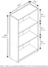 Furinno Basic 3-Tier Bookcase Storage Shelves in Dark Walnut