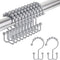Amazer Shower Curtain Hooks Rings - Rust-Resistant Stainless Steel Double Hooks, Set of 12, Chrome