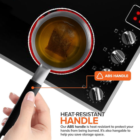 Stock Your Home 24oz Turkish Coffee Pot Set - Small Saucepan Coffee Maker with Lid, Stainless Steel Milk Warmer Pots