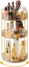 Asayuee 360 Rotating Makeup Organizer,3 Tier Large Capacity Make Up Organizers and Storage,Skincare
