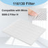 Replacement 116130 Filter H Combo Pack for Winix 5500-2, 2 Filters & 2 Activated Carbon Filters
