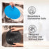 Reusable Air Fryer Liners 3 Pack - 8" Round Silicone Liners for 5-7QT Fryers, Easy to Clean Non-Stick Parchment Paper