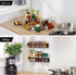 KES 16 Inch Aluminum Spice Rack Organizer, Wall Mount Seasoning Holder, Anodized Black, 2 Pack, KSR401S40-BK-P2