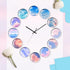 Qualsen 12Pcs Cute Glass Fridge Magnets, Strong Magnets for Kids, Office, Kitchen, Dishwasher (Sky)